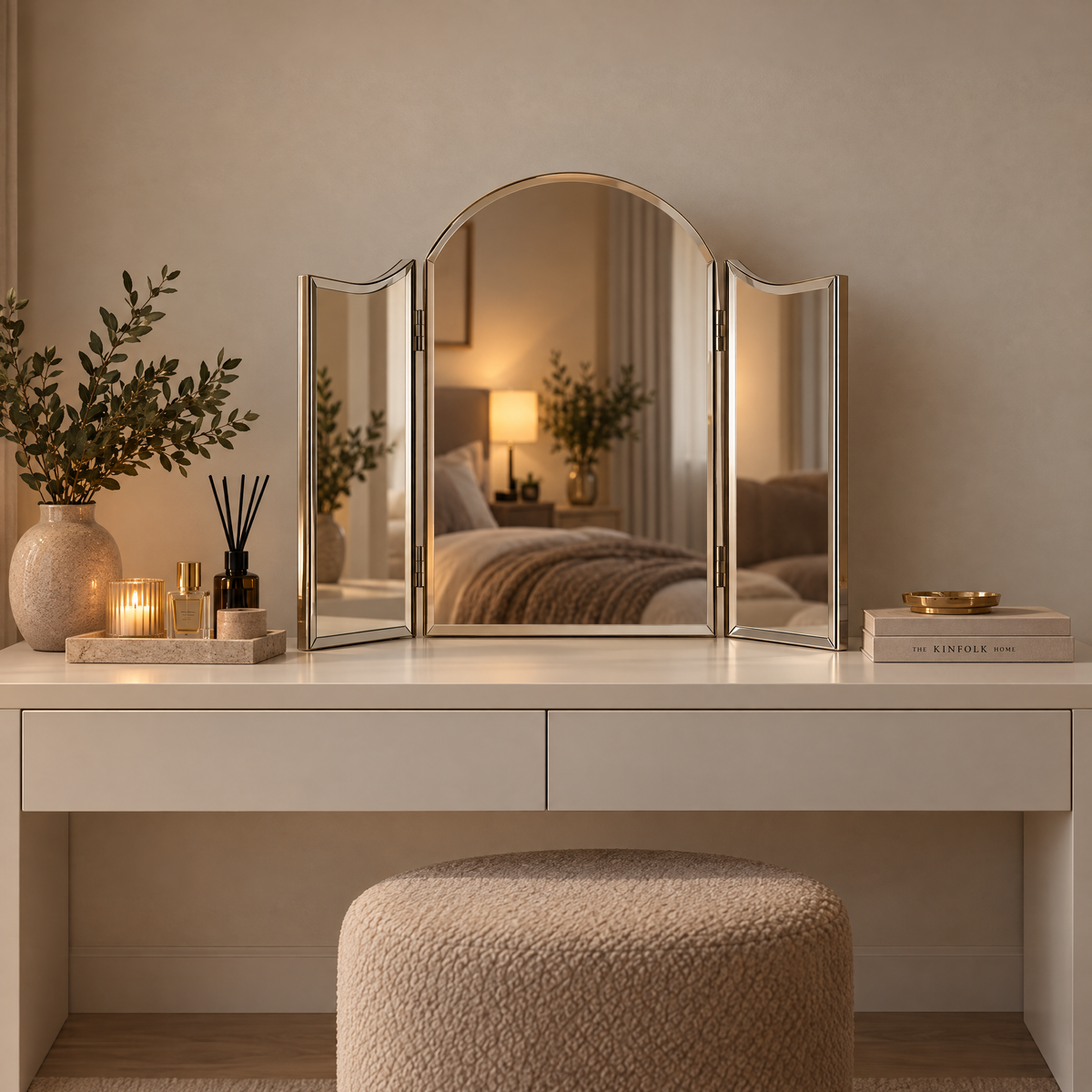 Wren Vintage Triple Dressing Table Mirror